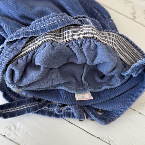 Vintage 1970s 3X gender neutral corduroy cornflower Blue Corduroy Overalls - Picture 9 of 10